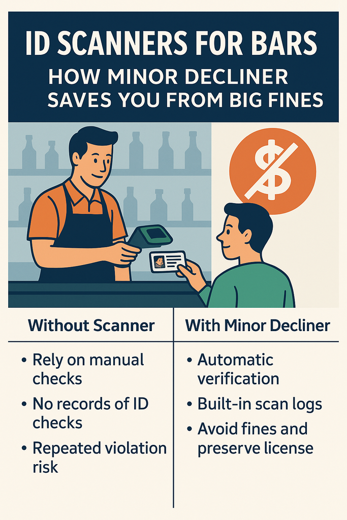 ID Scanners for Bars | Prevent Fines with Minor Decliner Age Verification