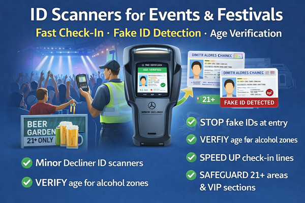 ID Scanners for 21+ Events & Festivals | Fast Age Verification and Fake ID Protection