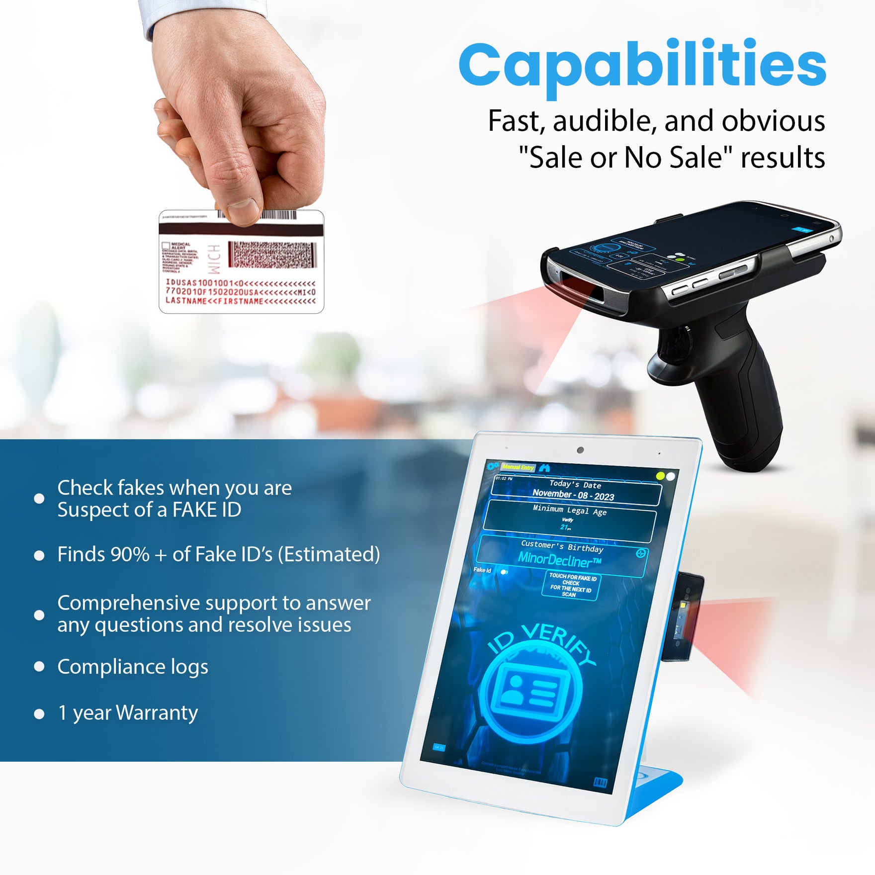 Fake Side Scan Cost Effective & Easy to Use ID Scanners by Minor Decliner