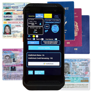 Portable Mobile ID & Passport Scanner for Bars, Clubs & Retail | Verifies Age & Expired IDs | Optional Fake ID Detection (Intellicheck) | Works in All 50 States | 2026 Model