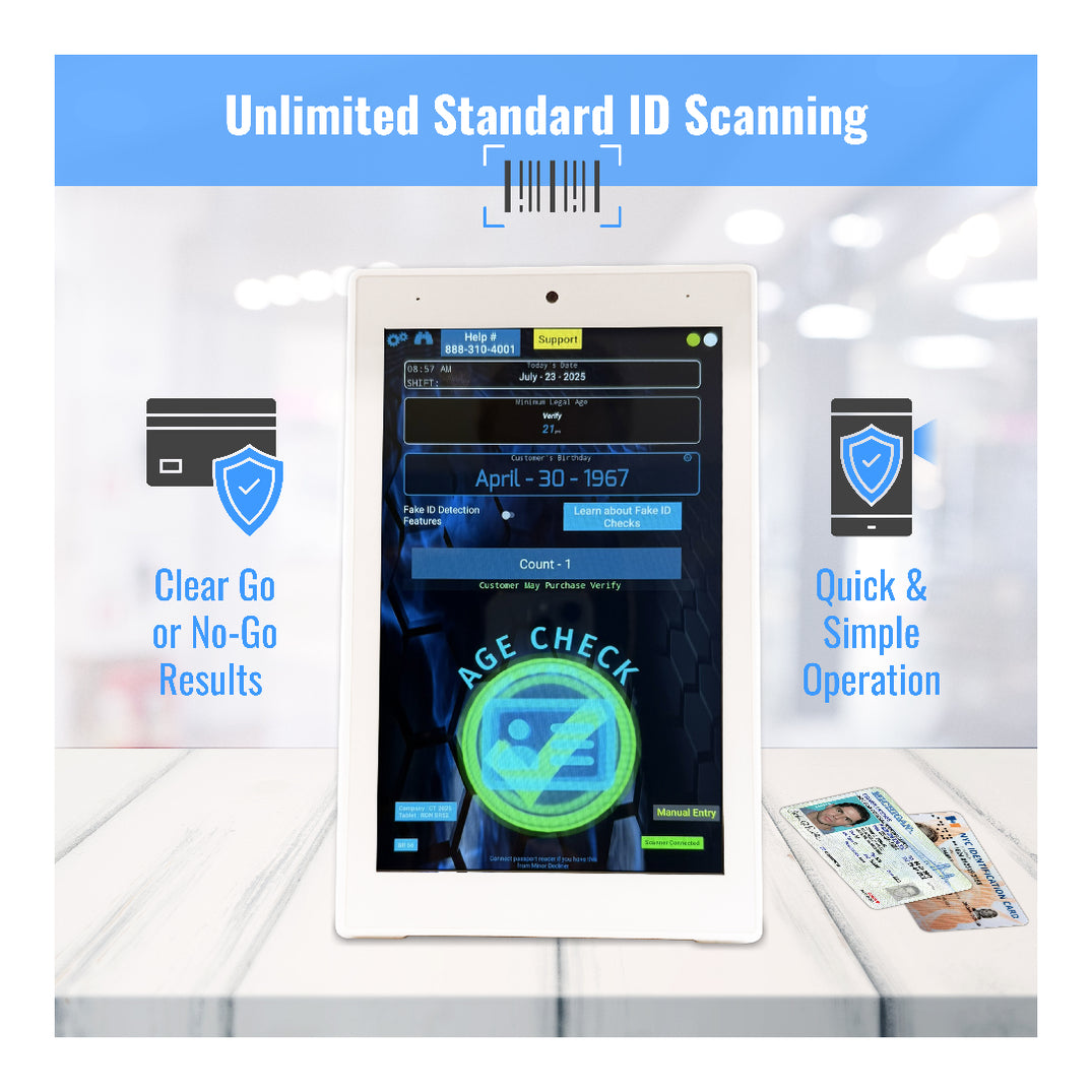 Mini Id Scanner Smart Countertop ID Scanner with Intellicheck | MinorDecliner