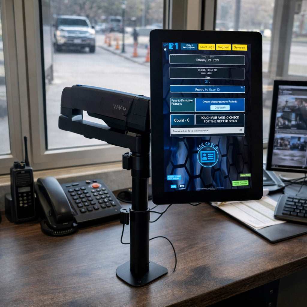 Hand Scanner Wall Rack Wall / Stand Mounted ID Scanner